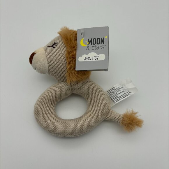 Moon and Stars | Toys | Moon Stars Lion Baby Rattle Hold Loop Toy Ages ...